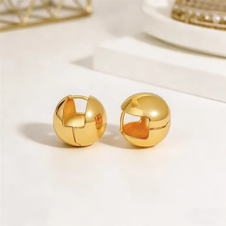 925 Silver Ball Huggie Minimalist Hoop Click Earrings suppliers