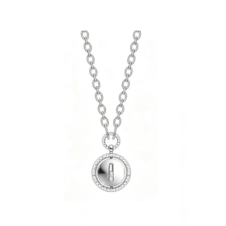925 Silver Circle CZ Jewelry Set Interlocking Modern Geometric Fine Jewelry suppliers