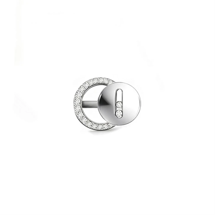 925 Silver Circle CZ Jewelry Set Interlocking Modern Geometric Fine Jewelry best