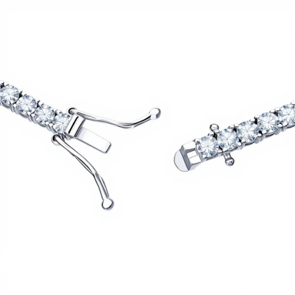 925 Silver Classic Full Paved Round Cubic Zirconia Tennis Link Bracelet Dainty Sparkle Stackable Bracelet best