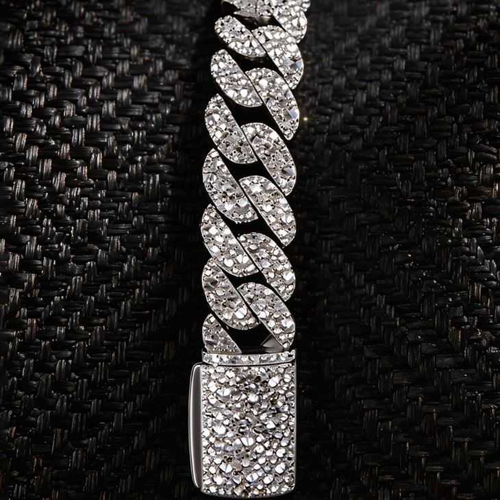 925 Silver Cuban Link Chain Set Hip Hop Jewelry For Men factory