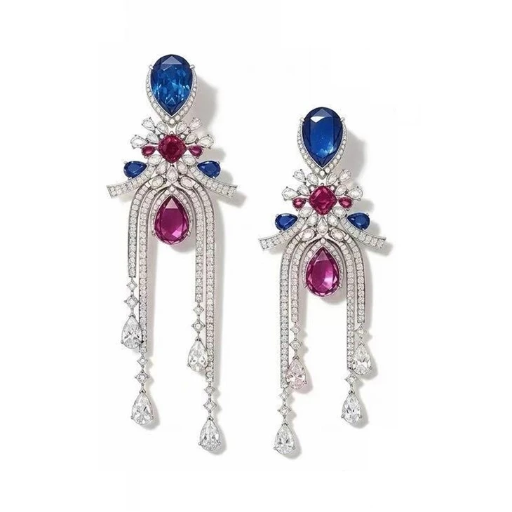 925 Silver CZ Jewelry Set Wedding Banquet Bridal Jewelry Set suppliers