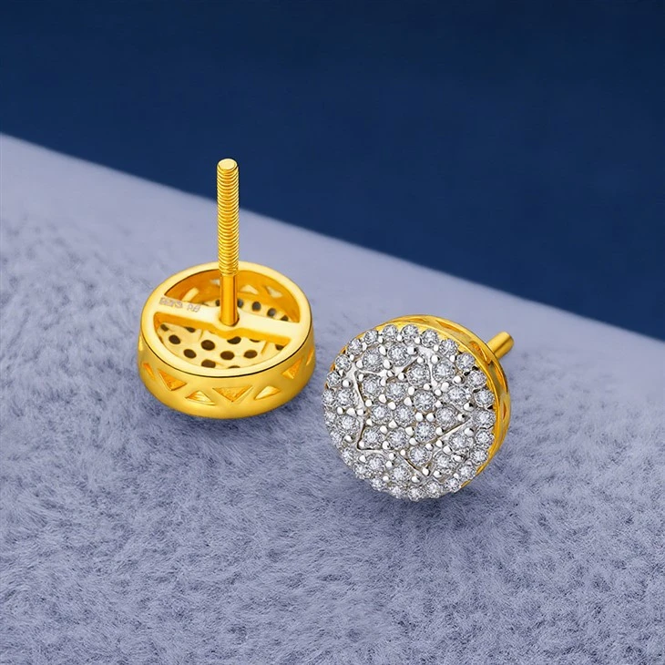925 Silver Earrings Moissanite Round Bridal Earring Wholesale Jewelry high quality