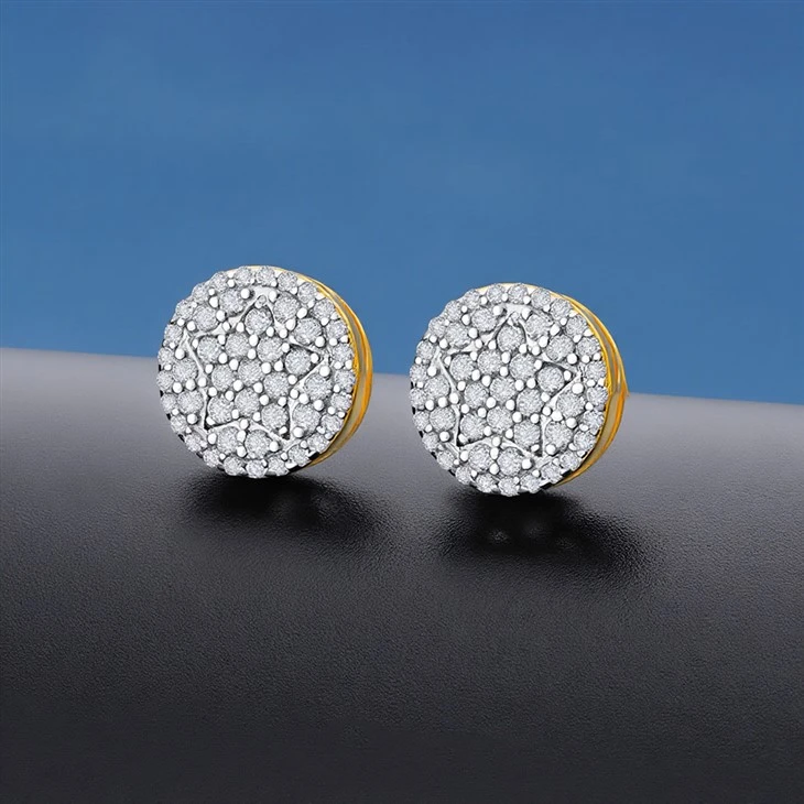 925 Silver Earrings Moissanite Round Bridal Earring Wholesale Jewelry factory
