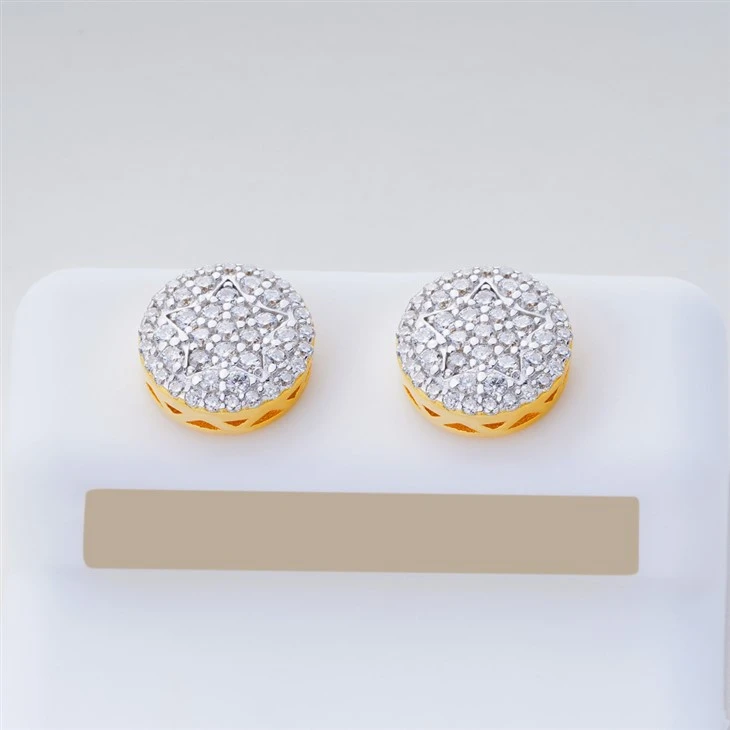 925 Silver Earrings Moissanite Round Bridal Earring Wholesale Jewelry best
