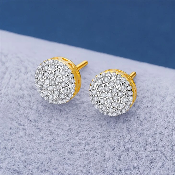 925 Silver Earrings Moissanite Round Bridal Earring Wholesale Jewelry suppliers