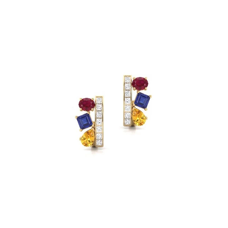 925 Silver Gold Plated Multi-Colored CZ Jewelry Collection Women Luxury Formal Jewelry suppliers