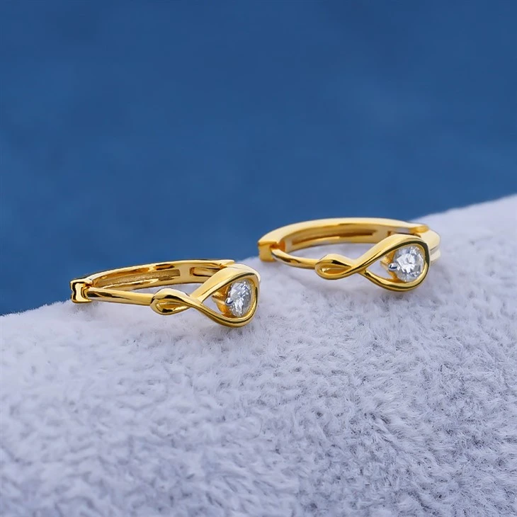 925 Silver Gold Plated Teardrop Minimalist Hoop Earrings For Women best