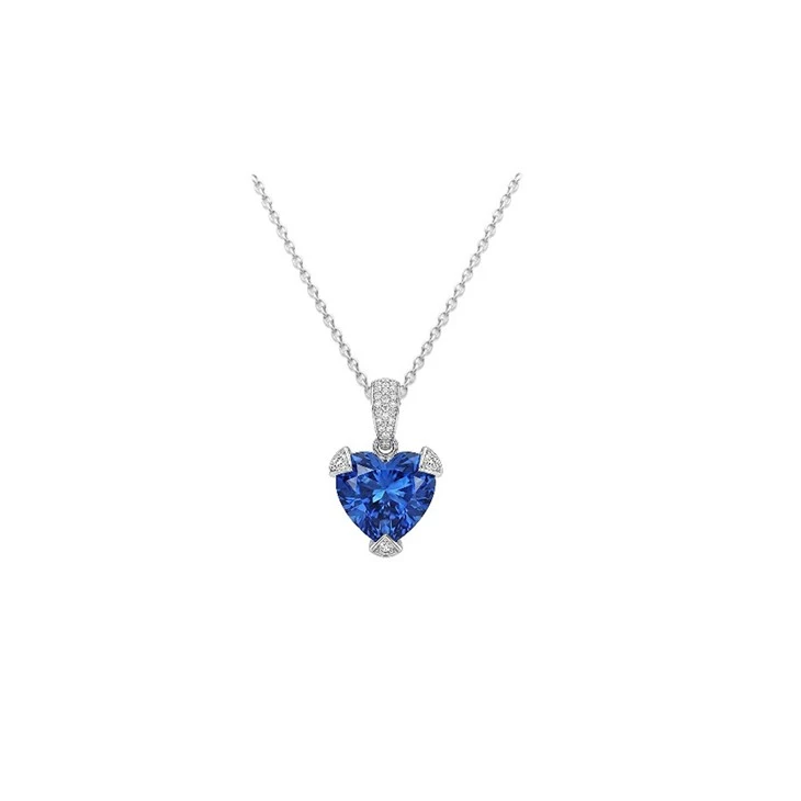 925 Silver Heart Cut Blue Gem Jewelry Set Jewelry For Women Wedding Party suppliers