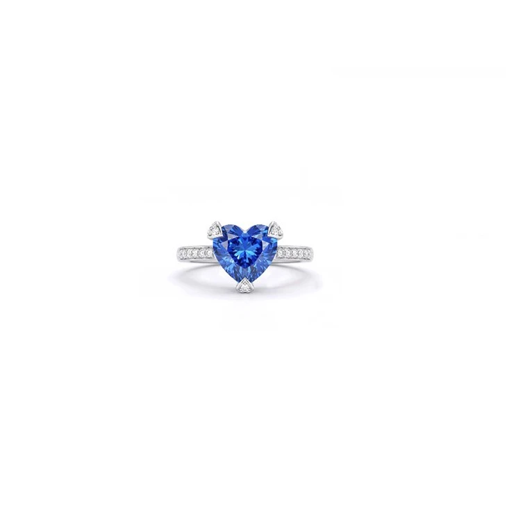 925 Silver Heart Cut Blue Gem Jewelry Set Jewelry For Women Wedding Party best