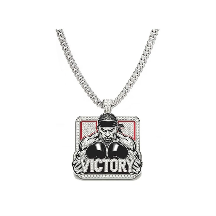 925 Silver Hip Hop Pendant Necklace Clown Crown Panther Basketball Pendant factory