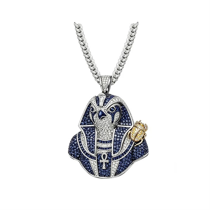 925 Silver Hip Hop Pendant Suit Lion With Eagle Bear Egyptian Horus Scarab For Men best