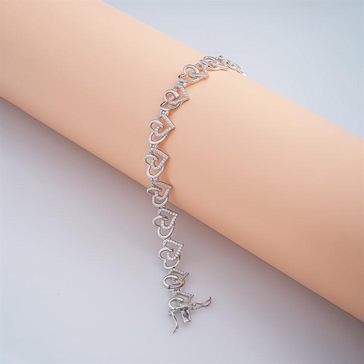 925 Silver Infinity Symbol Diamond Bracelet best