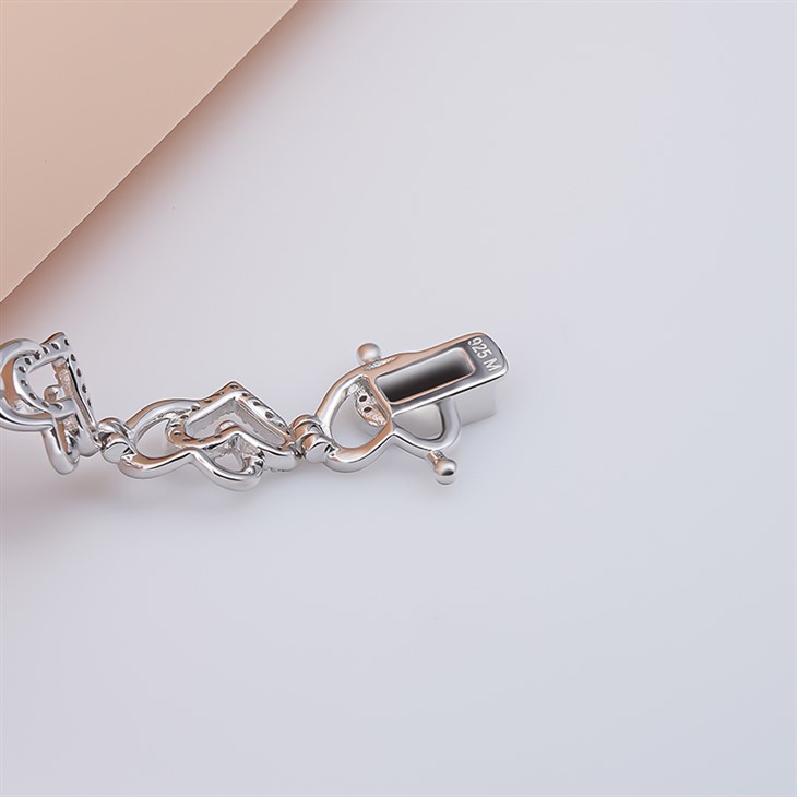 925 Silver Infinity Symbol Diamond Bracelet high quality