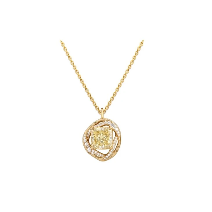 925 Silver Jewelry Set Yellow Stone Wedding Gala Fine Jewelry suppliers