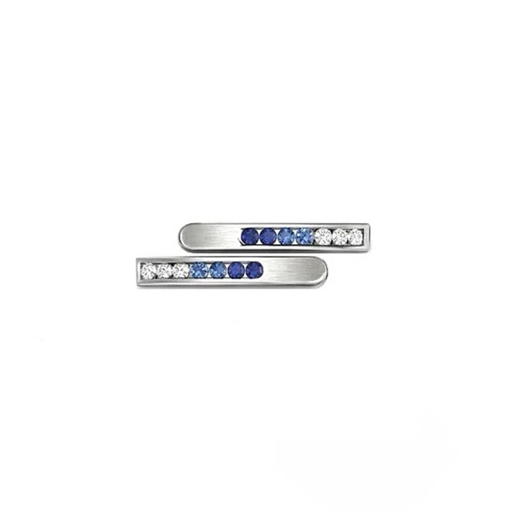 925 Silver Kinetic Track Collection Interactive Sliding Gem Jewelry Set suppliers