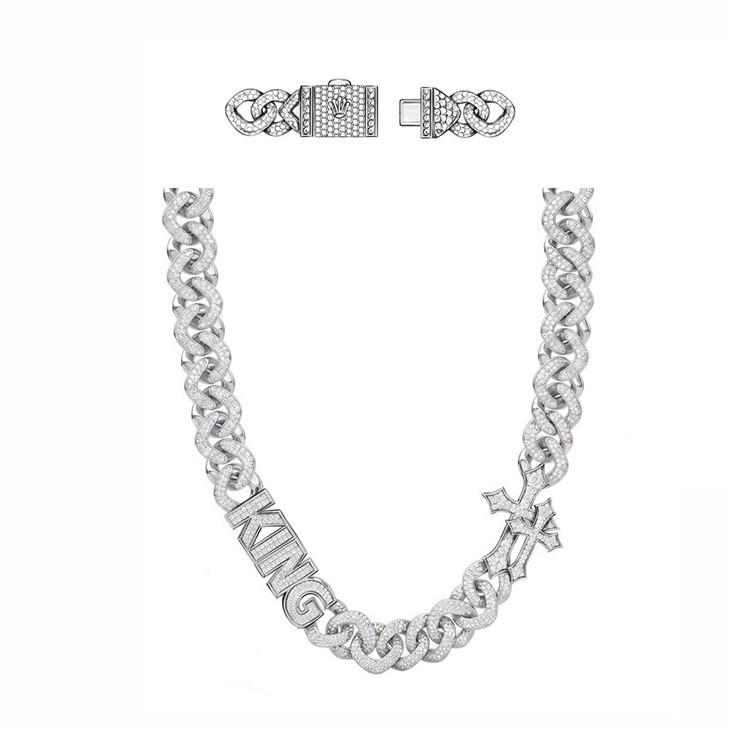 925 Silver KING & Cross Cuban Jewelry Set suppliers