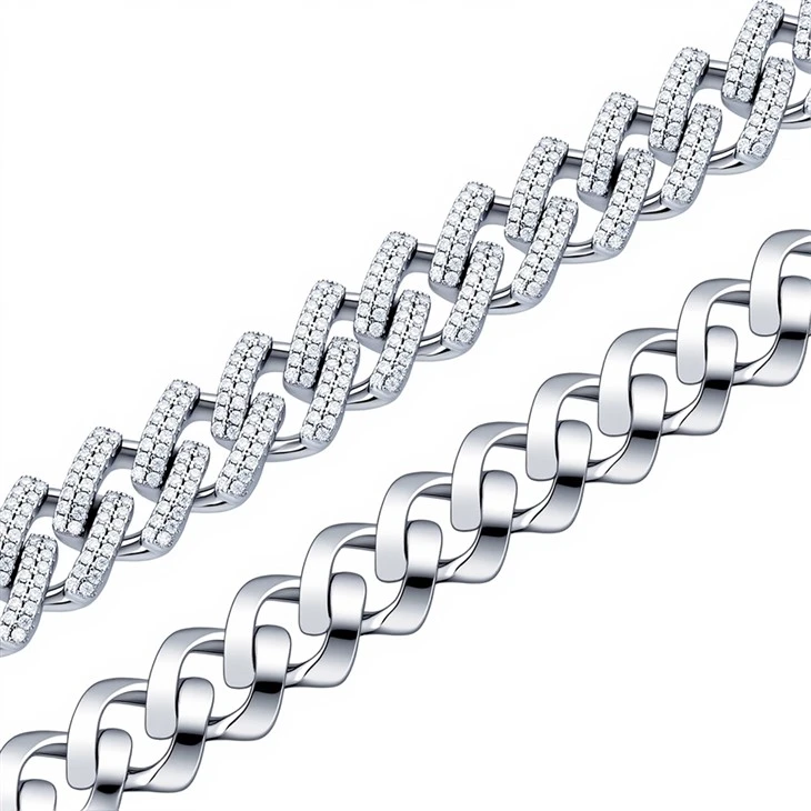 925 Silver Miami Cuban Link Box Clasp Hip Hop Unisex Bracelet high quality