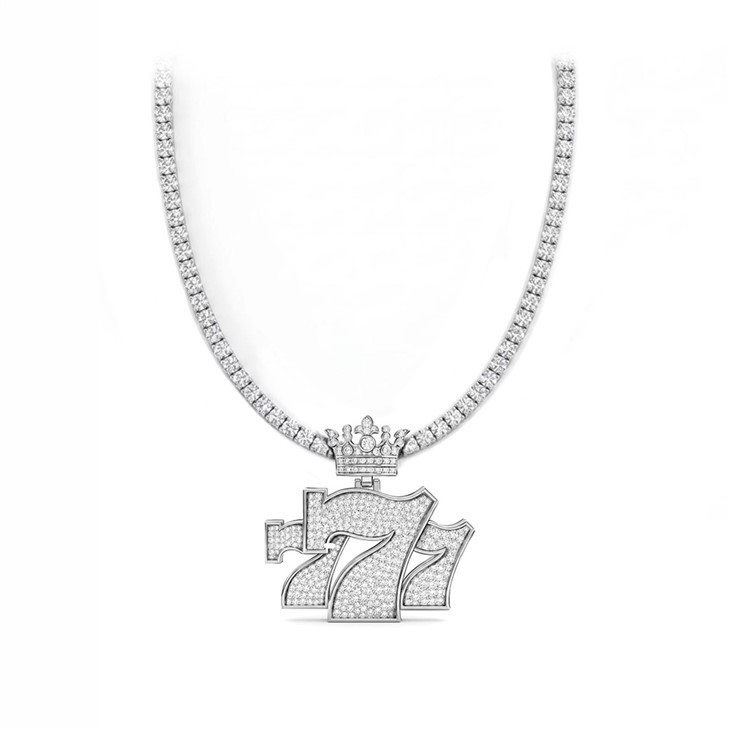 925 Silver Moissanite Luck 7& UFO Pendant Set suppliers