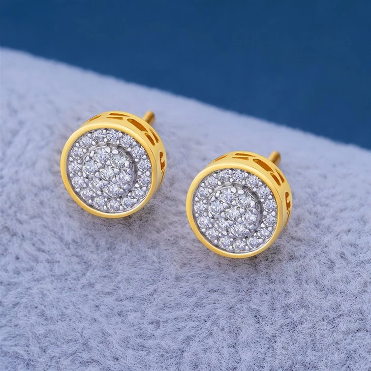 925 Silver Moissanite Stud Earrings For Men Women Hip Hop Jewelry best