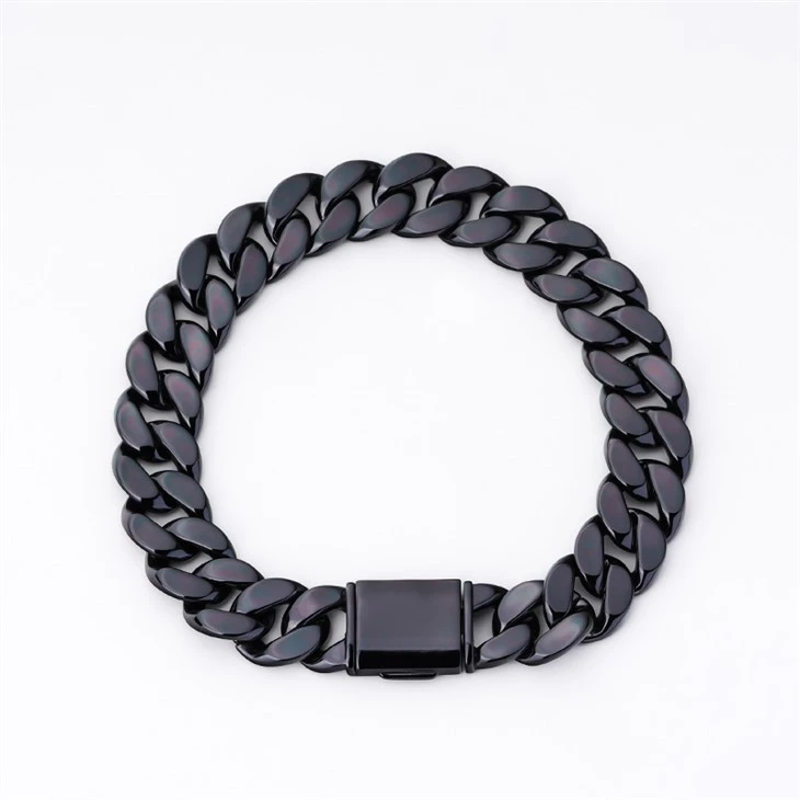 925 Silver Plain Cuban Chain Bracelet Hippop Jewelry For Men suppliers
