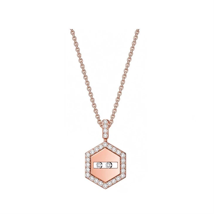 925 Silver Sliding Red CZ Jewelry Collection White Moissanite Modern Geometric Women Jewelry Set factory