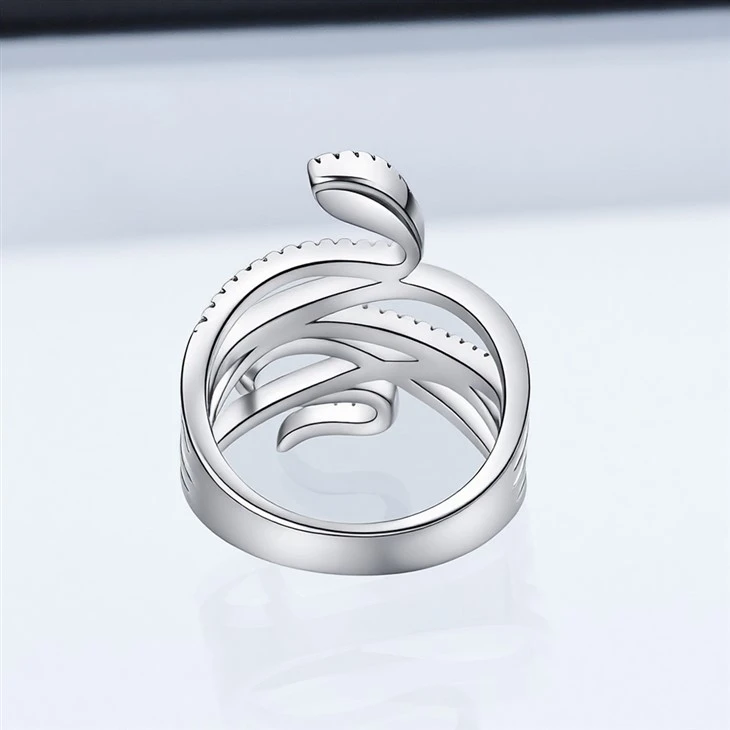 Factory Custom S925 Silver Multi Layer Twisted Snake Ring Jewelry suppliers