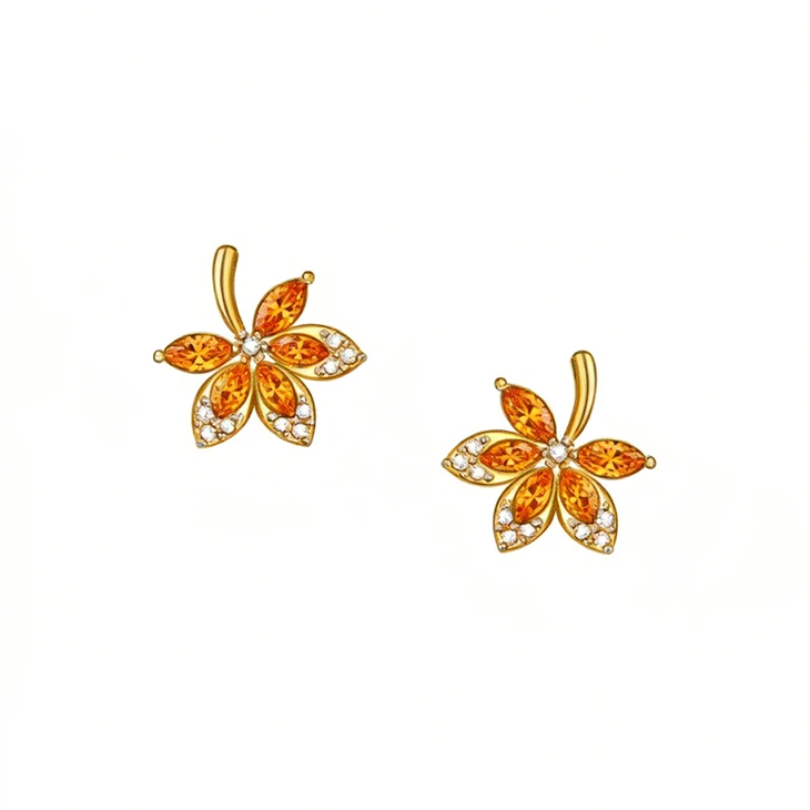 Sterling Silver Leaf Bloom Spark Collection Jewelry Set factory