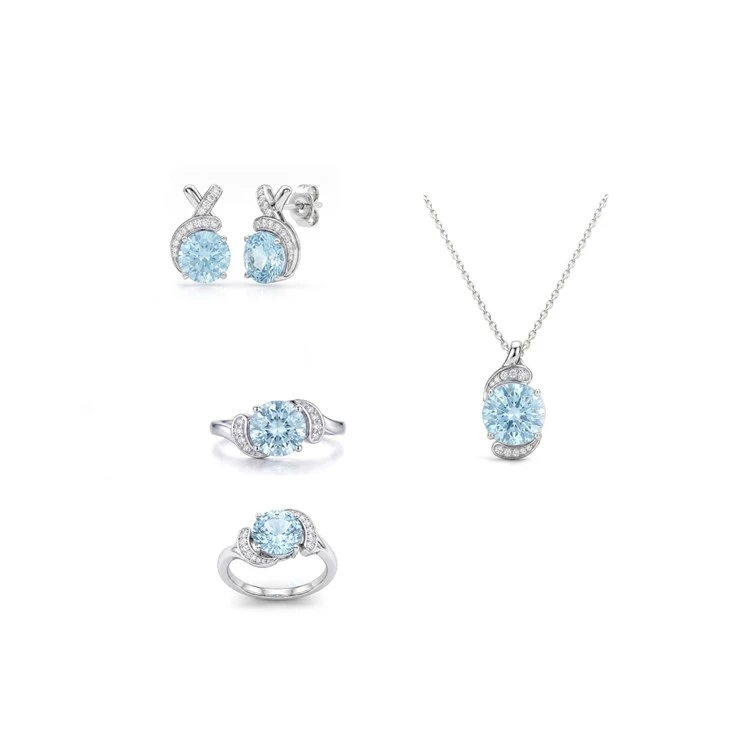 925 Silver Jewelry Set Drop Earrings Elegant Women Wedding & Party Fine Jewelry