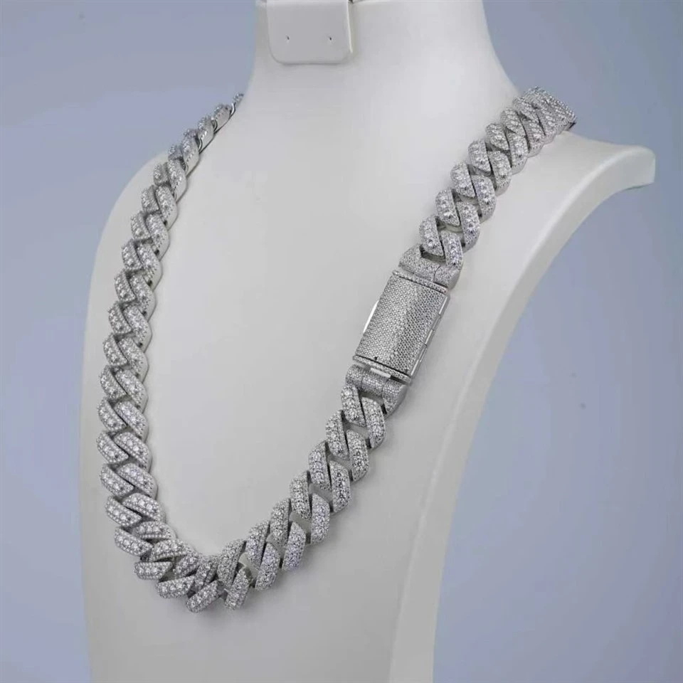 ICED-OUT MOISSANITE CUBAN LINK NECKLACE suppliers