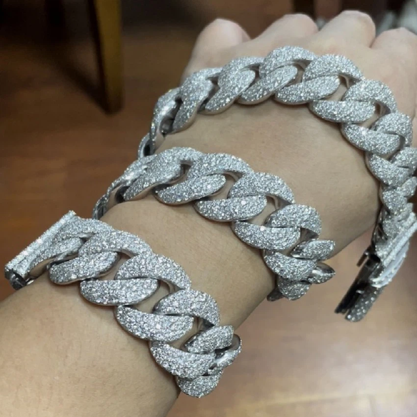 moissanite rapper cuban link chain moissanite rapper cuban link chain