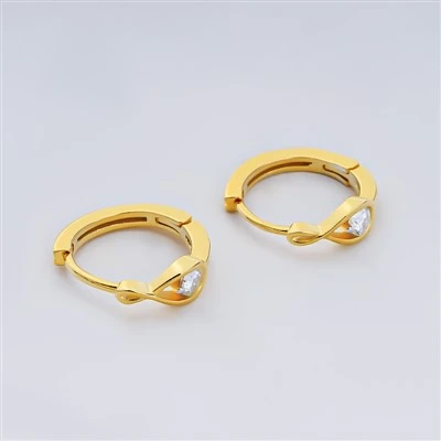 925 Silver Gold Plated Teardrop Minimalist Hoop Earrings For Women