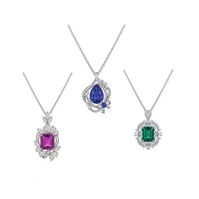 925 Silver Vintage Royal Multi‑CZ Bridal Necklace Collection