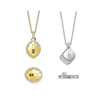925 Silver Vintage CZ Jewelry Set Oval Emerald Retro Fine Jewelry