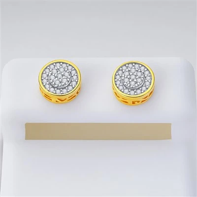 925 Silver Moissanite Stud Earrings For Men Women Hip Hop Jewelry