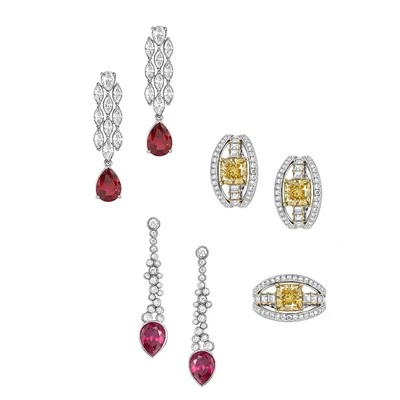 925 Silver Multi‑Color CZ Drop Earrings Ring Wholesale Party Jewelry Bulk