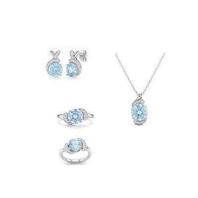 925 Silver Jewelry Set Drop Earrings Elegant Women Wedding & Party Fine Jewelry