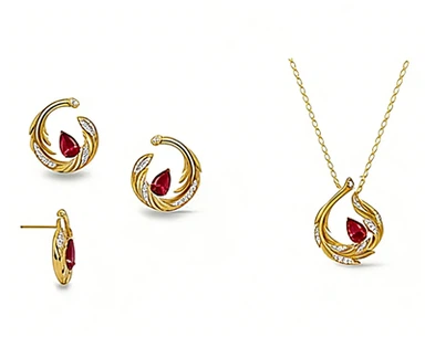 Elegant Ruby Jewelry Set For Women - Perfect Gift For Any Occasion