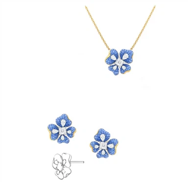Exquisite Blue Jewelry Set Perfect For Weddings And Special Events