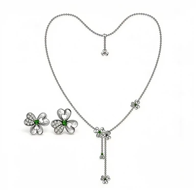 Premium Clover Charm Jewellery Set